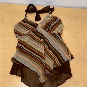 Heart Soul Multicolor Striped Halter Top